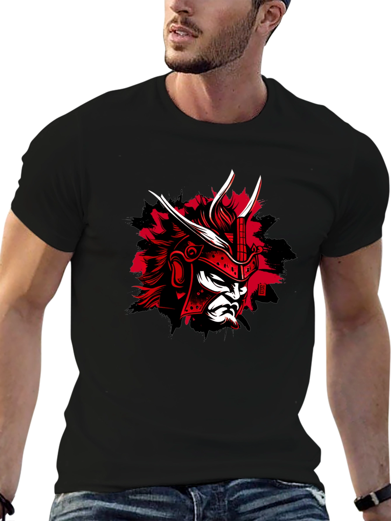 Samurai Warrior Graphic T-Shirt - Bold Style