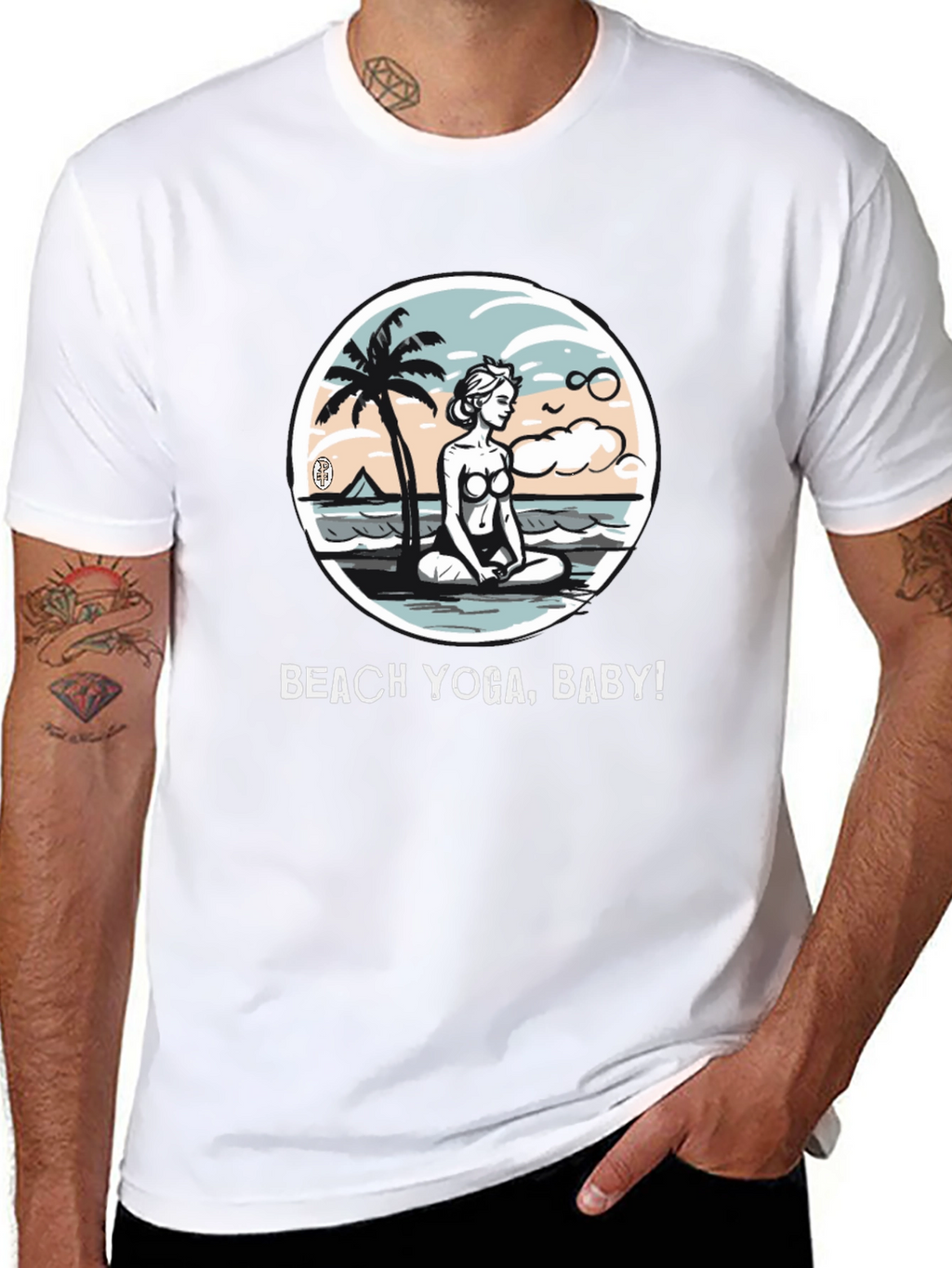 Beach Yoga T-Shirt - Relax & Meditate!