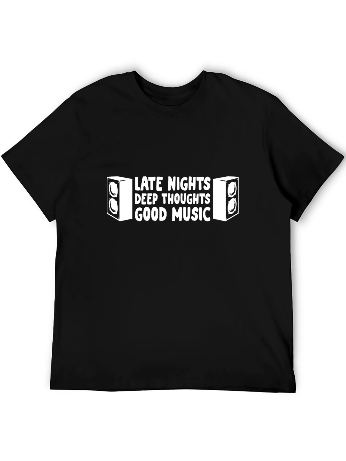 Late Nights Deep Thoughts Good Music Graphic Tee