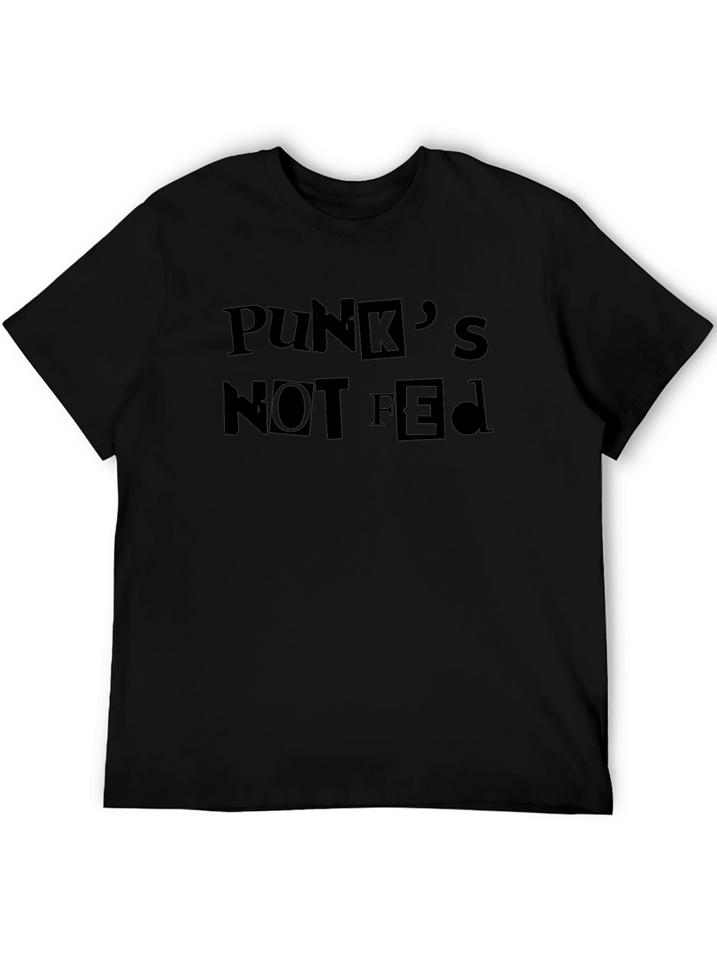 Punks Not Fed Graphic Black T-Shirt