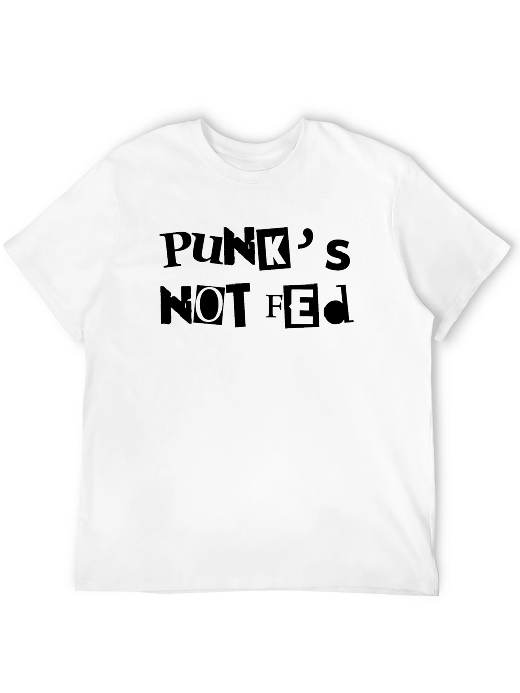 Punks Not Fed Graphic Black T-Shirt