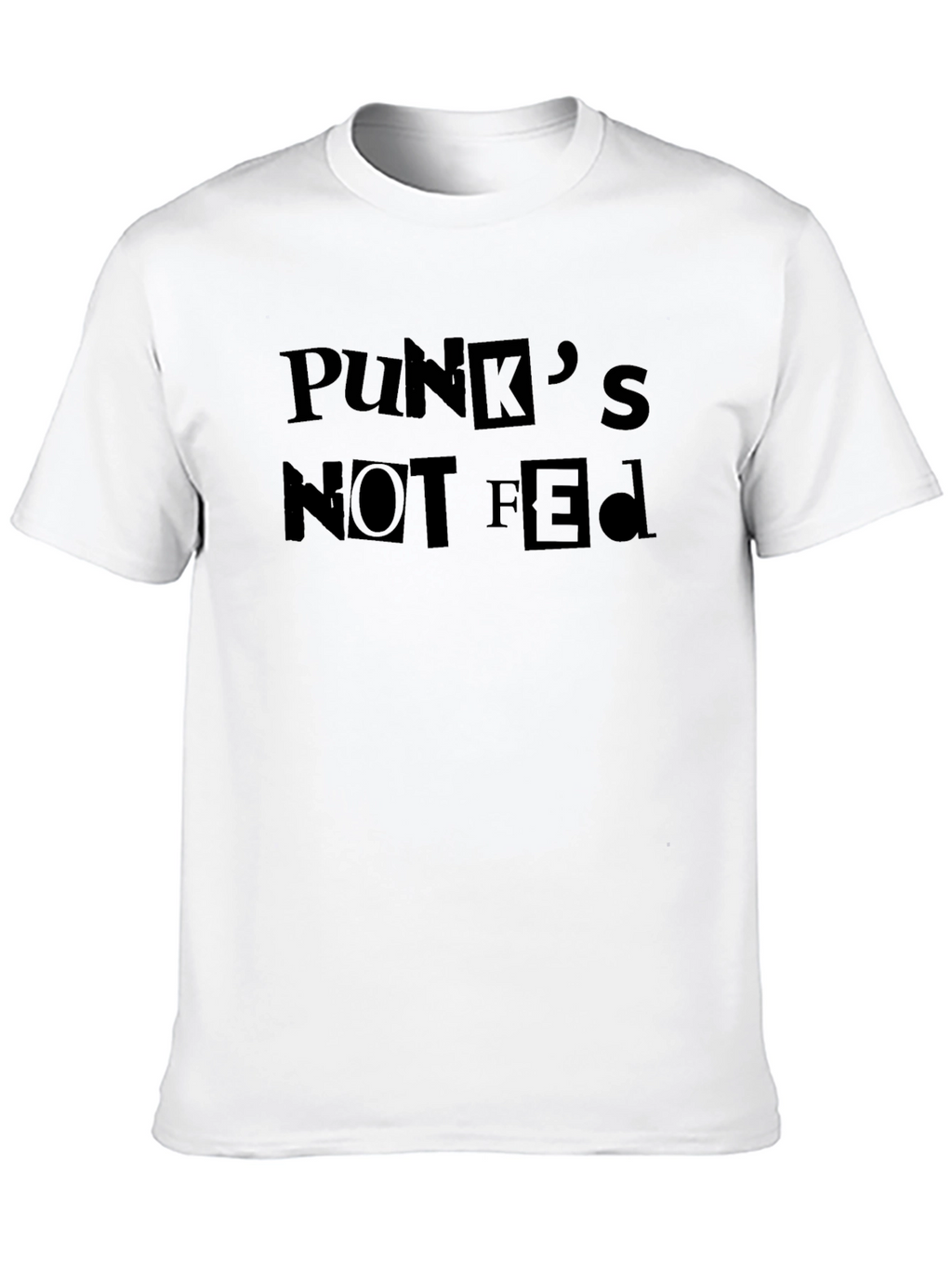 Punks Not Fed Graphic Black T-Shirt