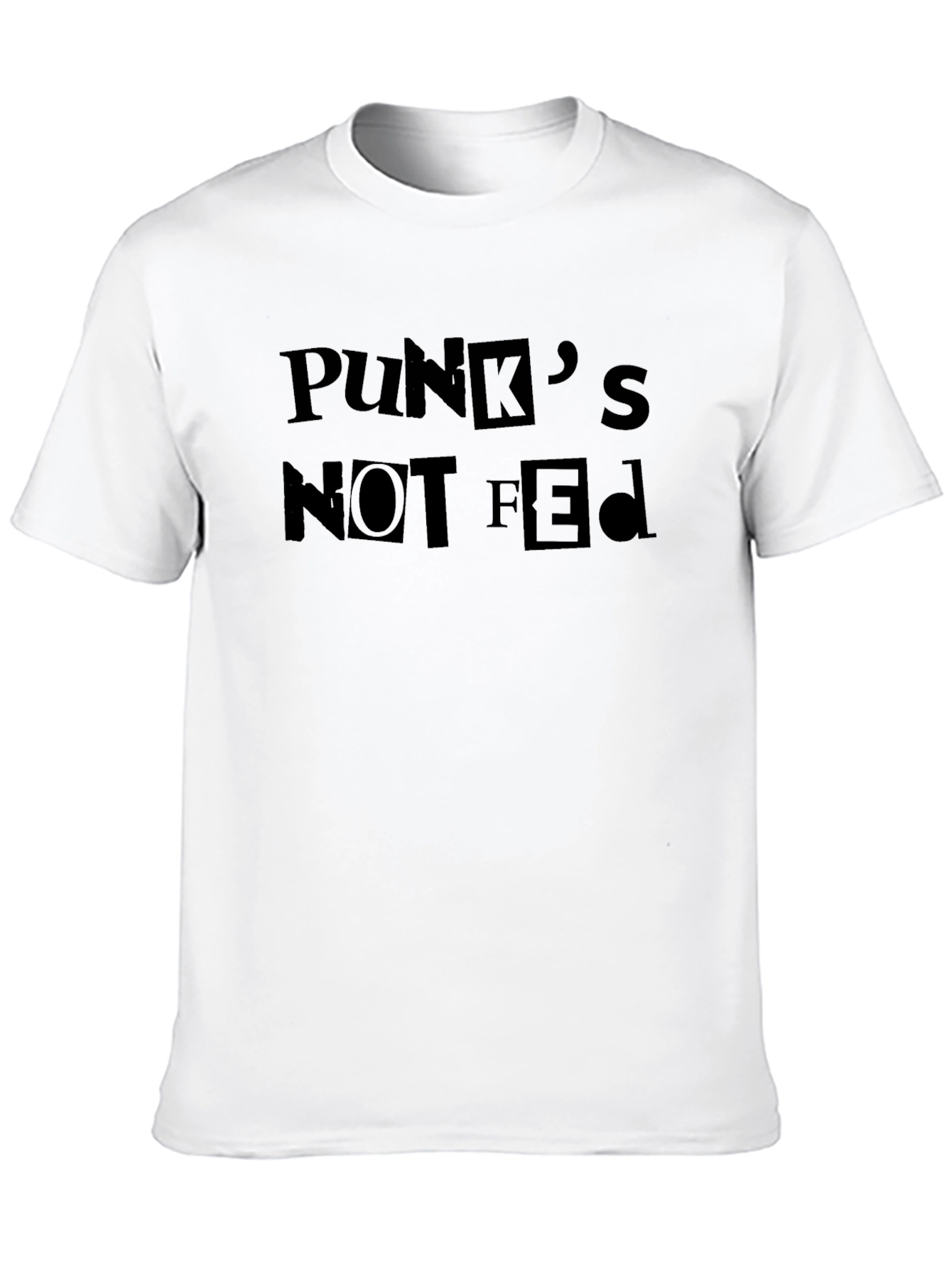 Punks Not Fed Graphic Black T-Shirt
