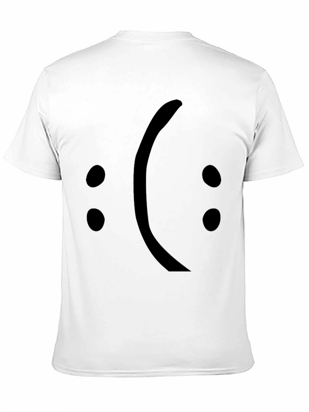 Sad Face Emoji T-Shirt - Black Graphic Tee