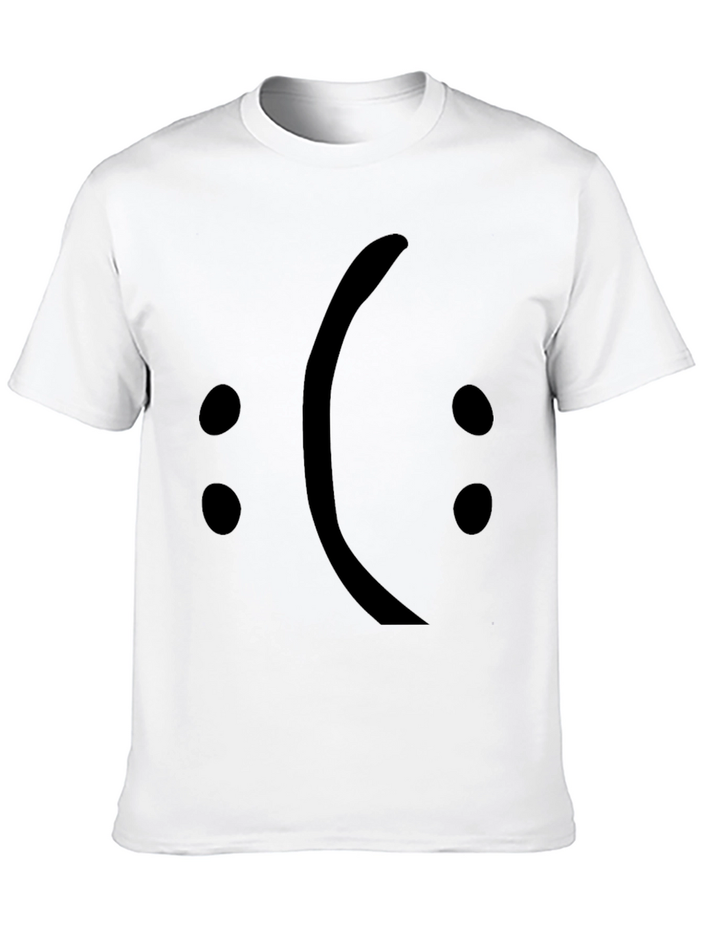 Sad Face Emoji T-Shirt - Black Graphic Tee