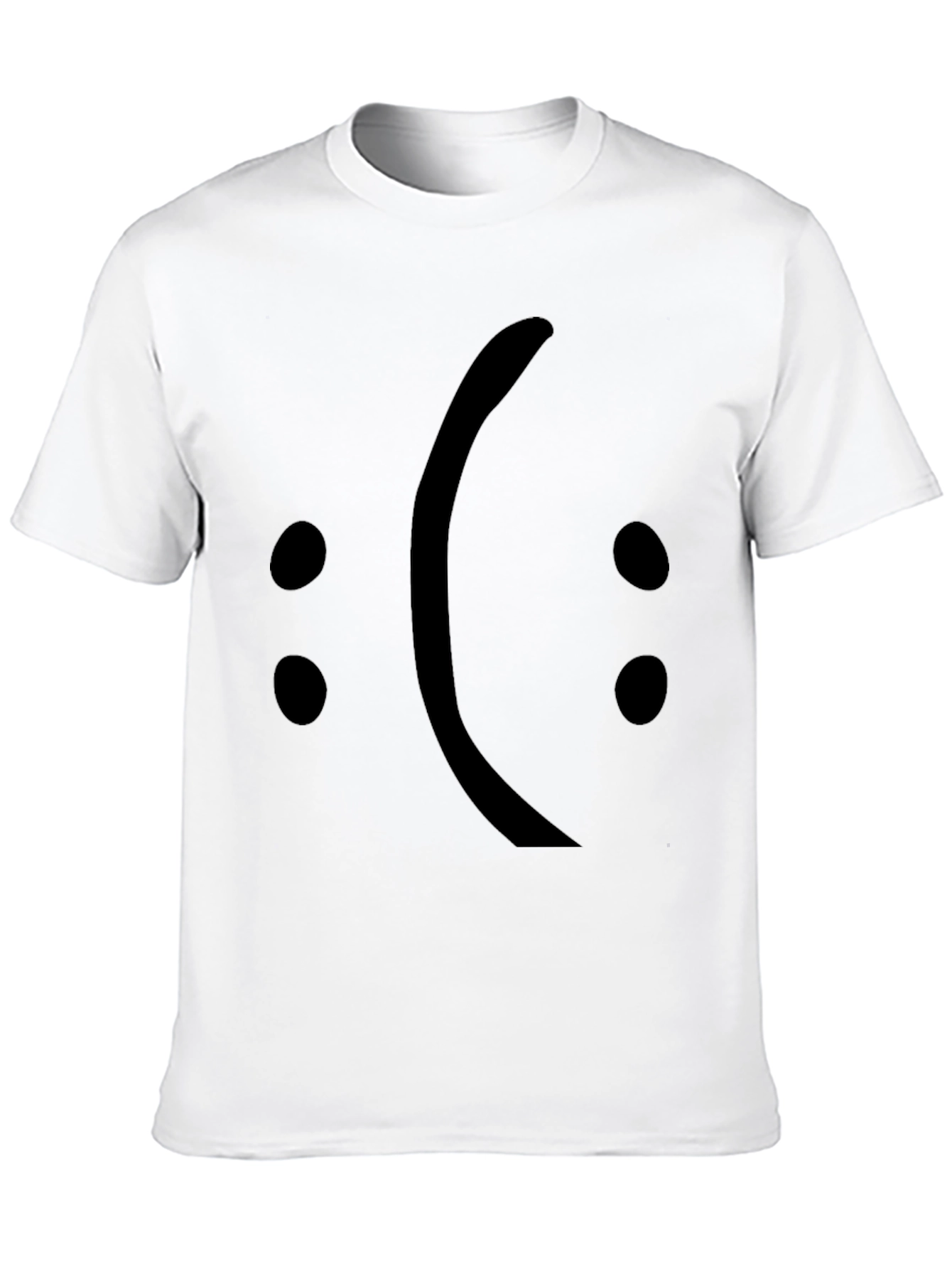 Sad Face Emoji T-Shirt - Black Graphic Tee