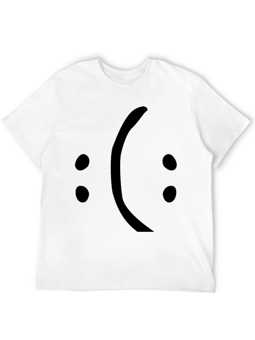 Sad Face Emoji T-Shirt - Black Graphic Tee