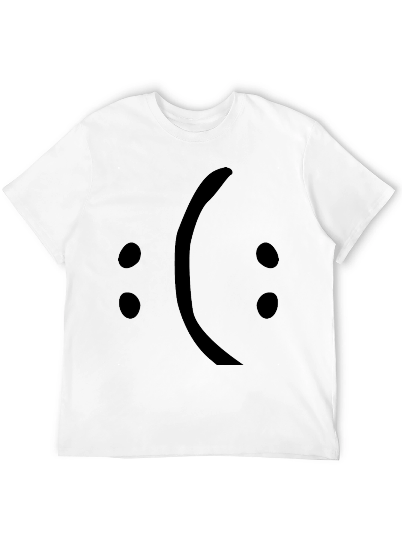 Sad Face Emoji T-Shirt - Black Graphic Tee