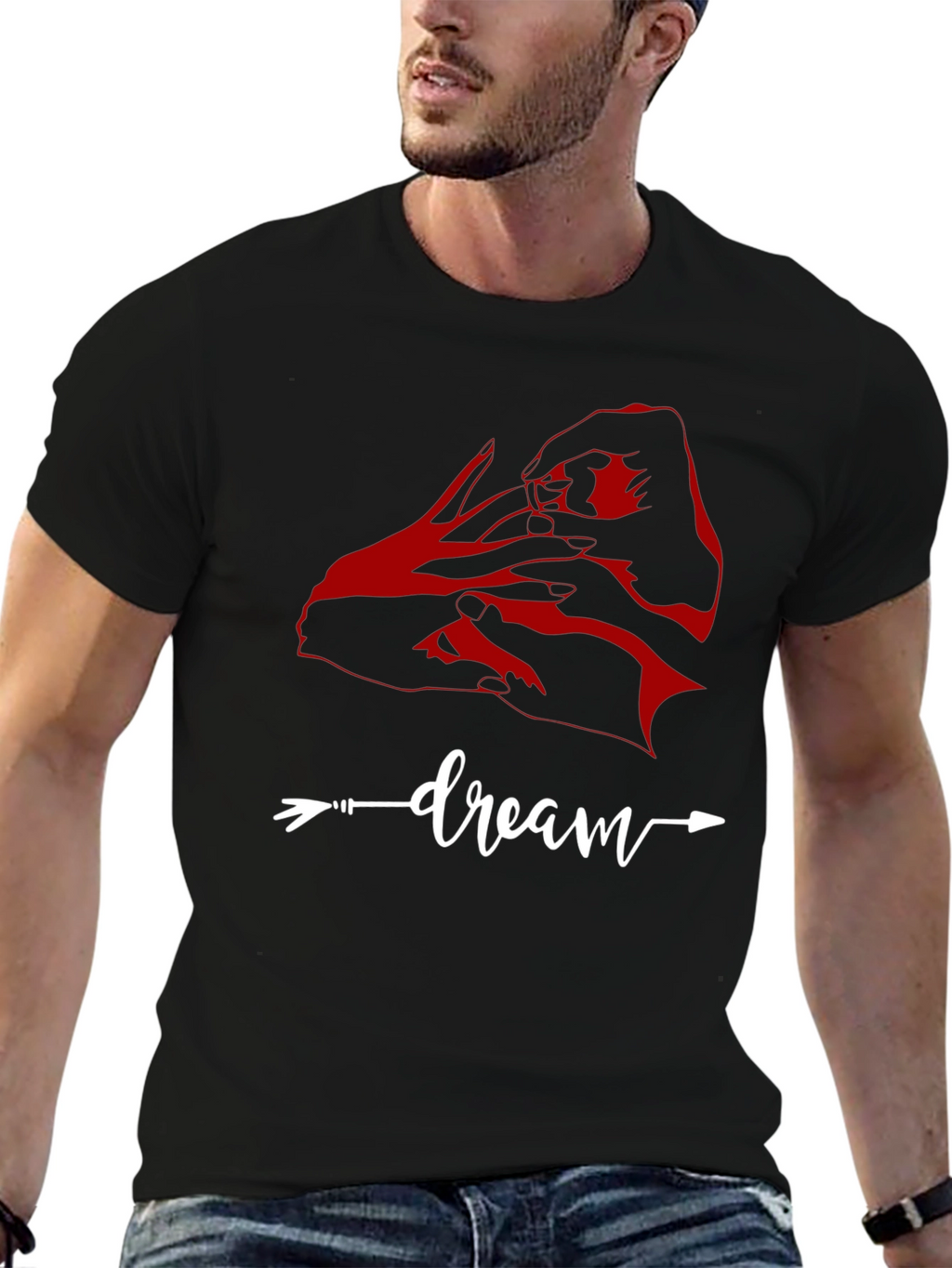 Dream Arrow Graphic Tee - Casual Cotton T-Shirt
