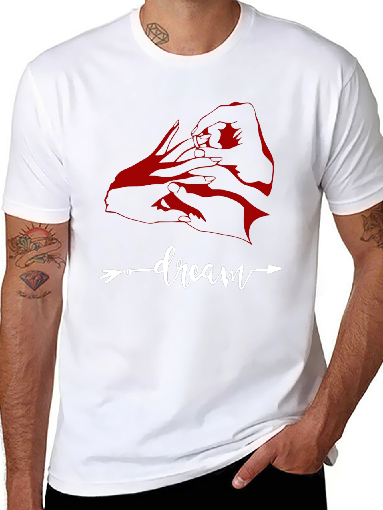 Dream Arrow Graphic Tee - Casual Cotton T-Shirt