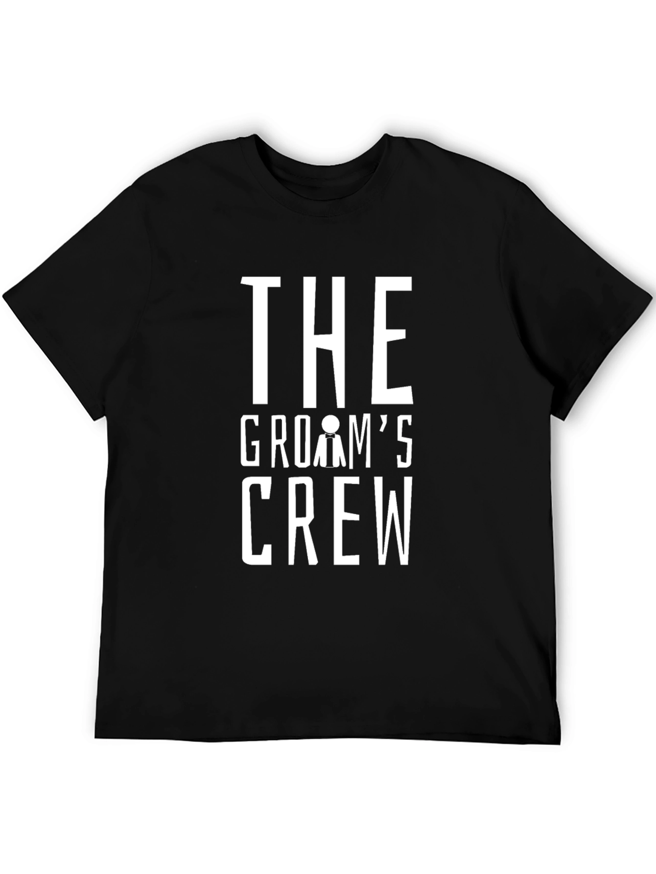 Grooms Crew T-Shirt - Black Wedding Party Tee