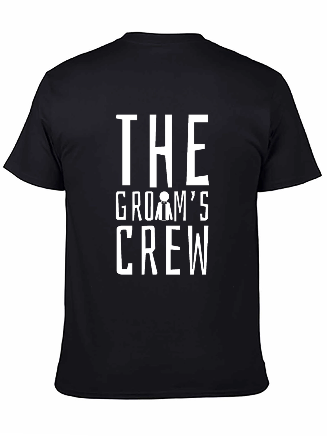Grooms Crew T-Shirt - Black Wedding Party Tee