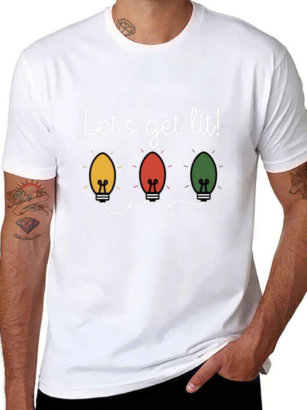 Lets Get Lit Christmas Lights T-Shirt