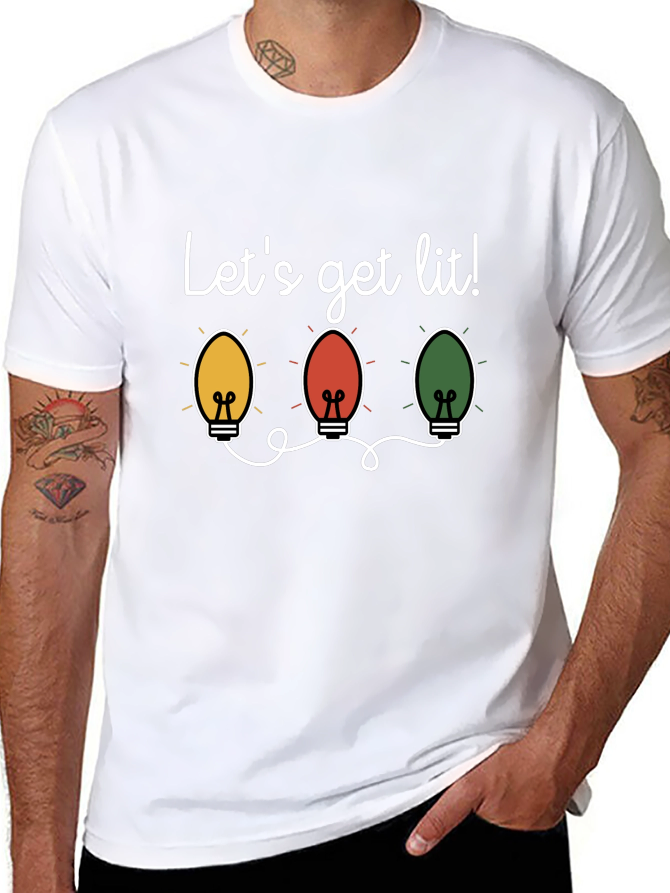 Lets Get Lit Christmas Lights T-Shirt