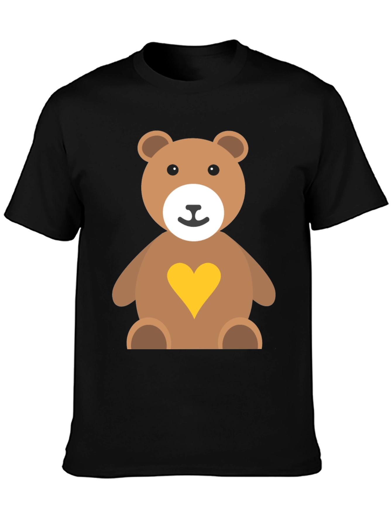 Cute Teddy Bear Heart Graphic Tee - Soft Cotton Blend Shirt