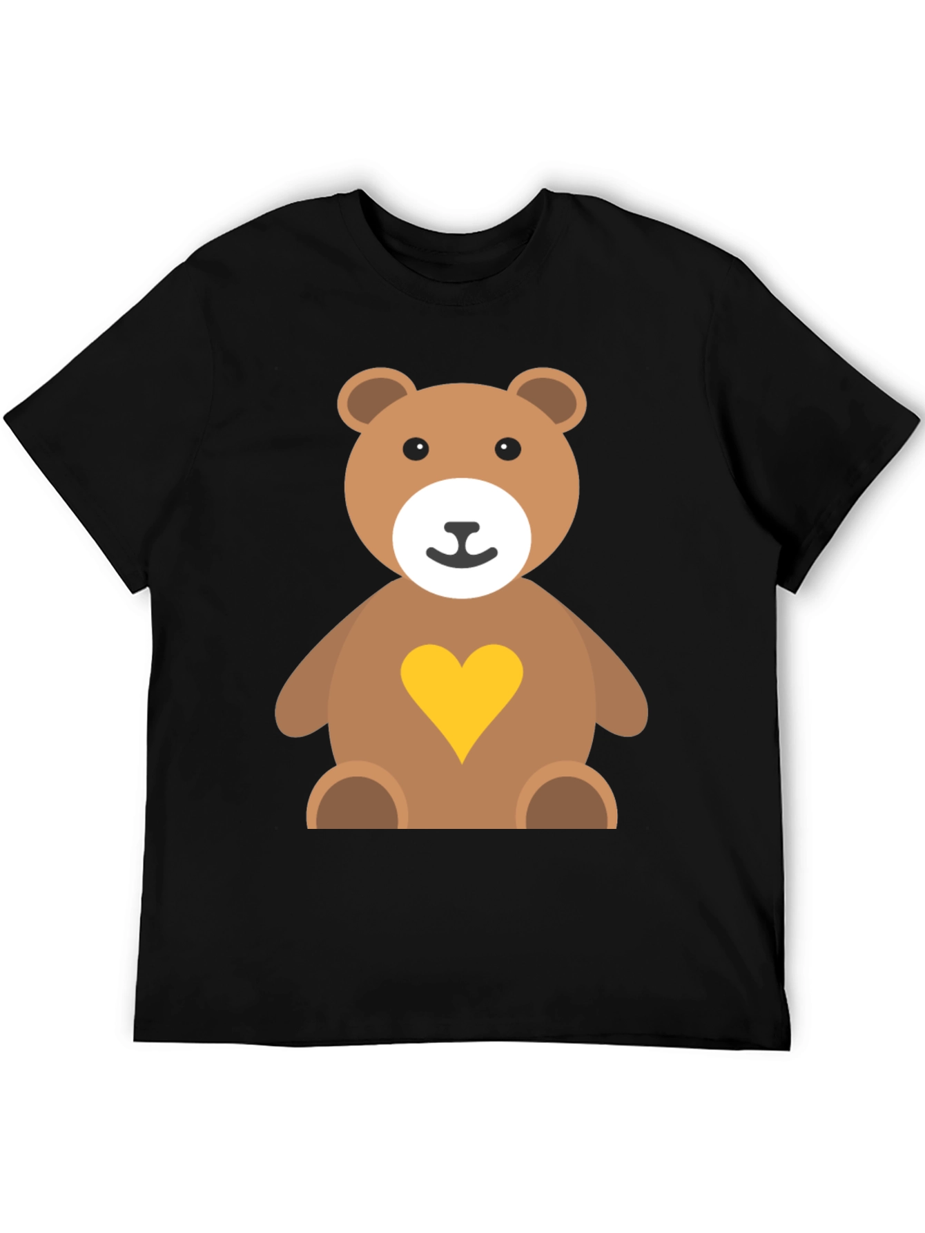 Cute Teddy Bear Heart Graphic Tee - Soft Cotton Blend Shirt
