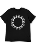 Hand Circle Graphic Black T-Shirt