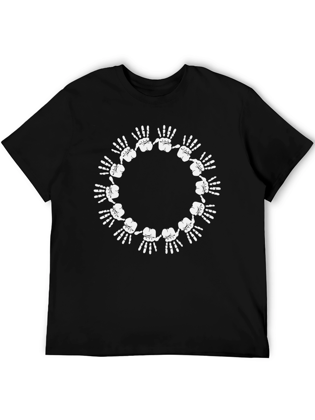 Hand Circle Graphic Black T-Shirt