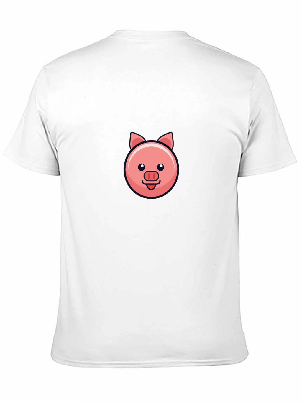 Cute Pig Face Black T-Shirt