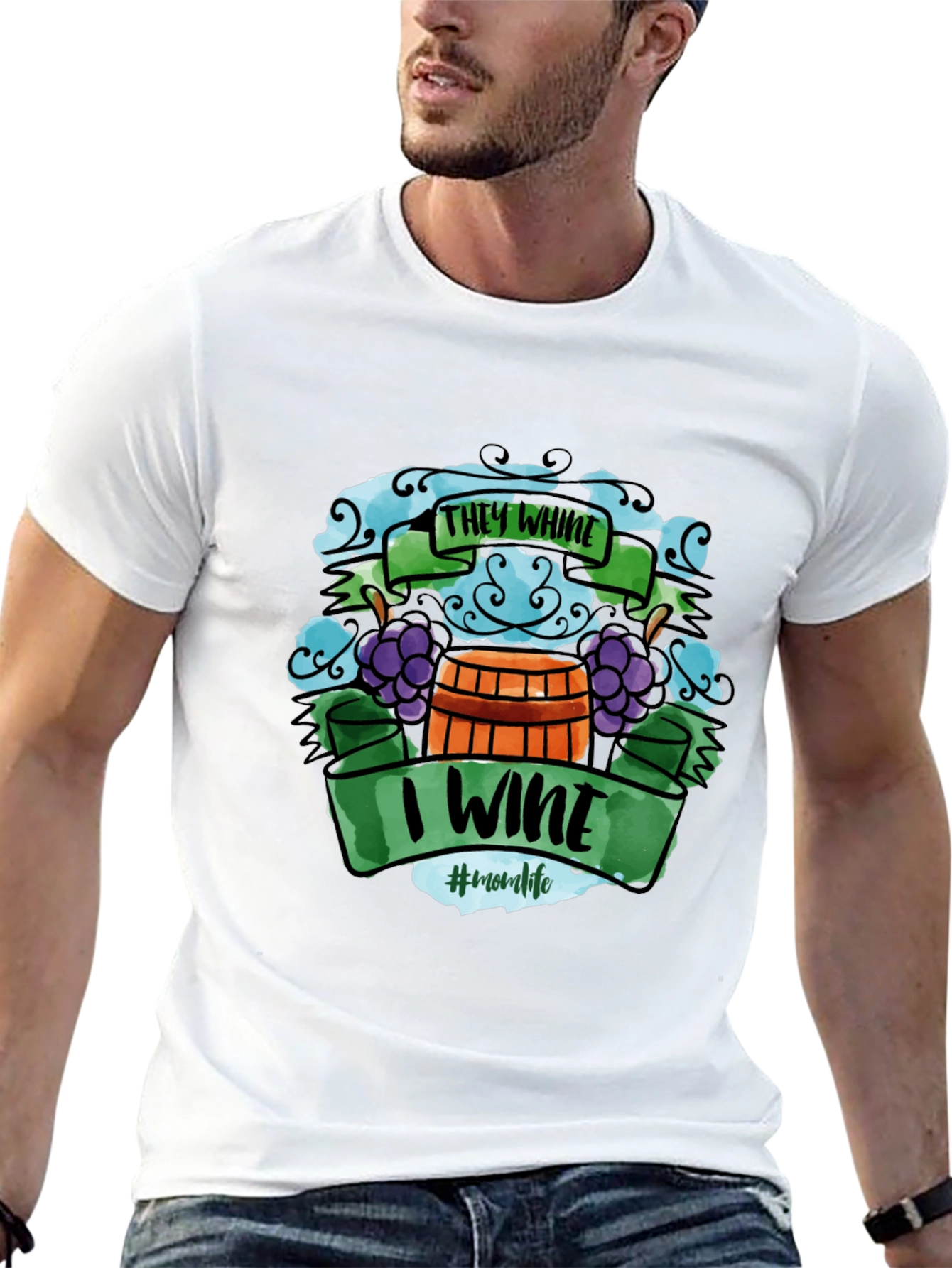 They Whine I Wine T-Shirt - Mom Life Apparel