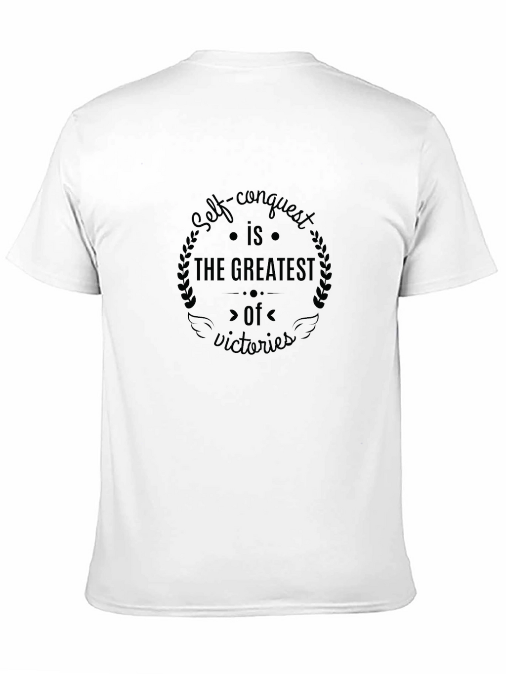 Self-Conquest Graphic Tee - Motivational Black T-Shirt
