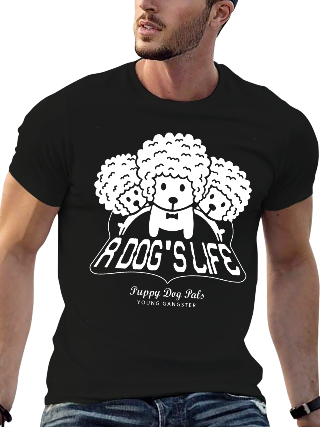 A Dogs Life Puppy Dog Pals Black Graphic Tee