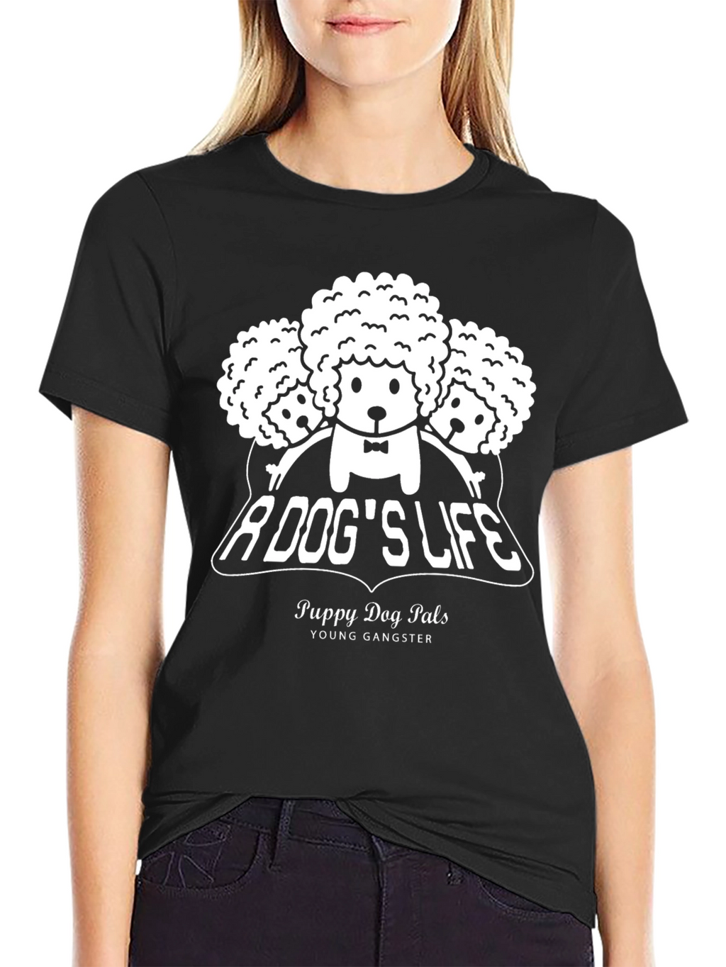 A Dogs Life Puppy Dog Pals Black Graphic Tee
