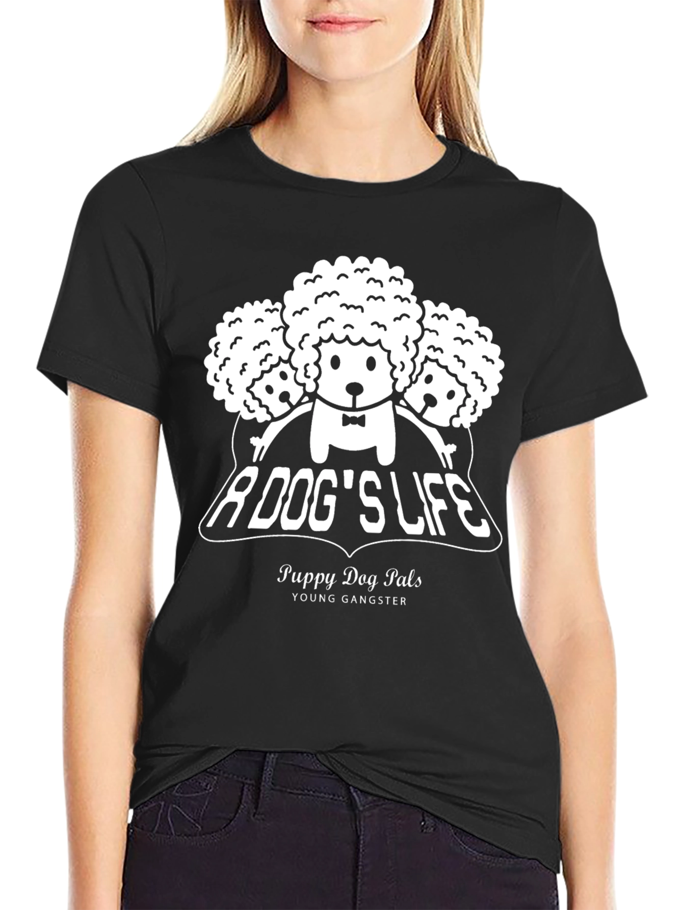 A Dogs Life Puppy Dog Pals Black Graphic Tee