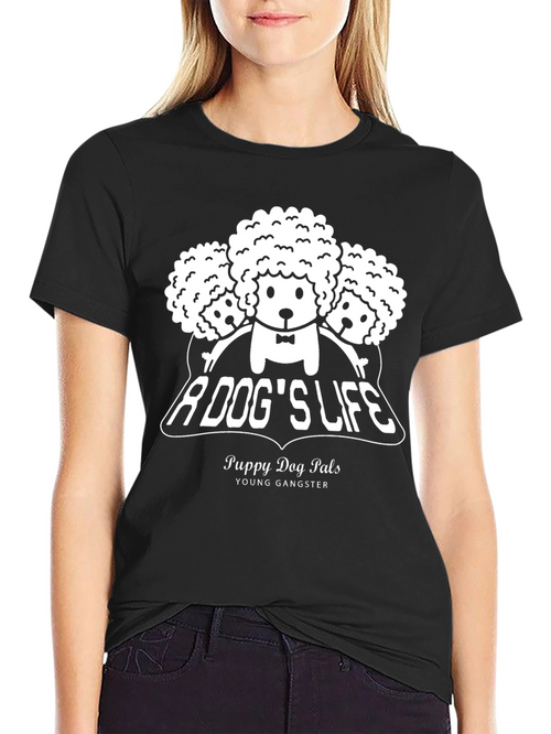 A Dogs Life Puppy Dog Pals Black Graphic Tee