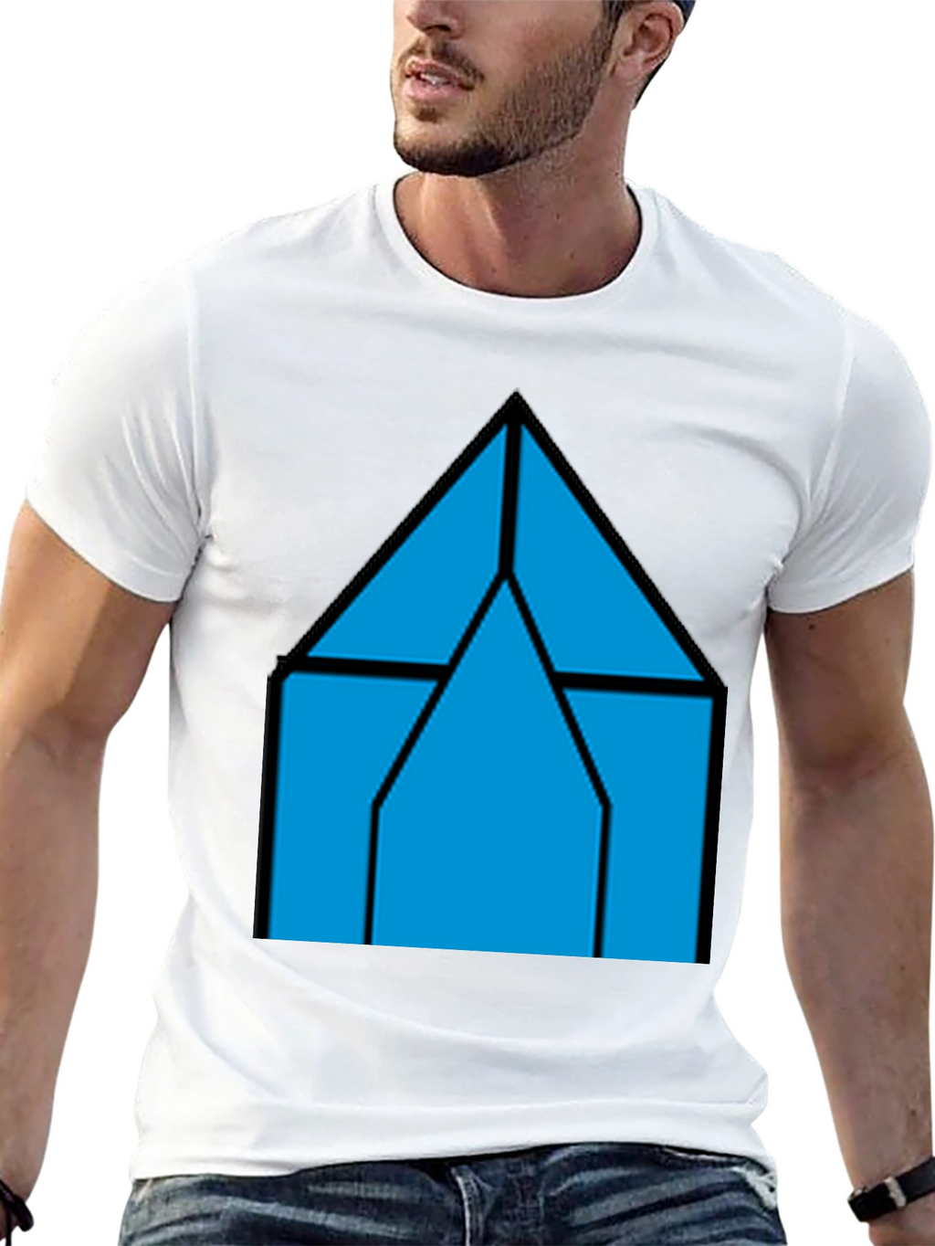Geometric House T-Shirt - Modern Style