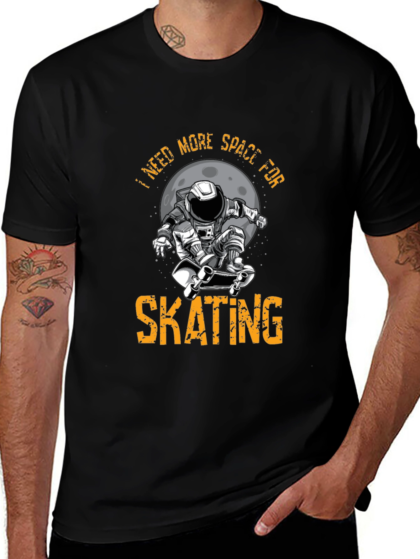 Skating Astronaut Graphic T-Shirt