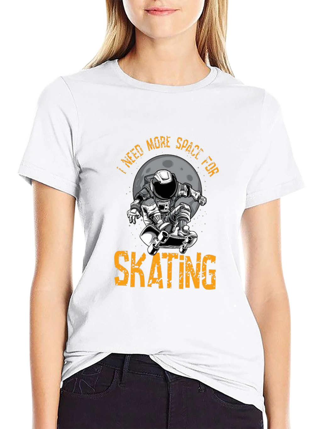 Skating Astronaut Graphic T-Shirt
