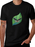 Butterfly Leaf Graphic Black T-Shirt