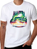 Wildlife Silhouette Graphic Tee - Nature Inspired Shirt