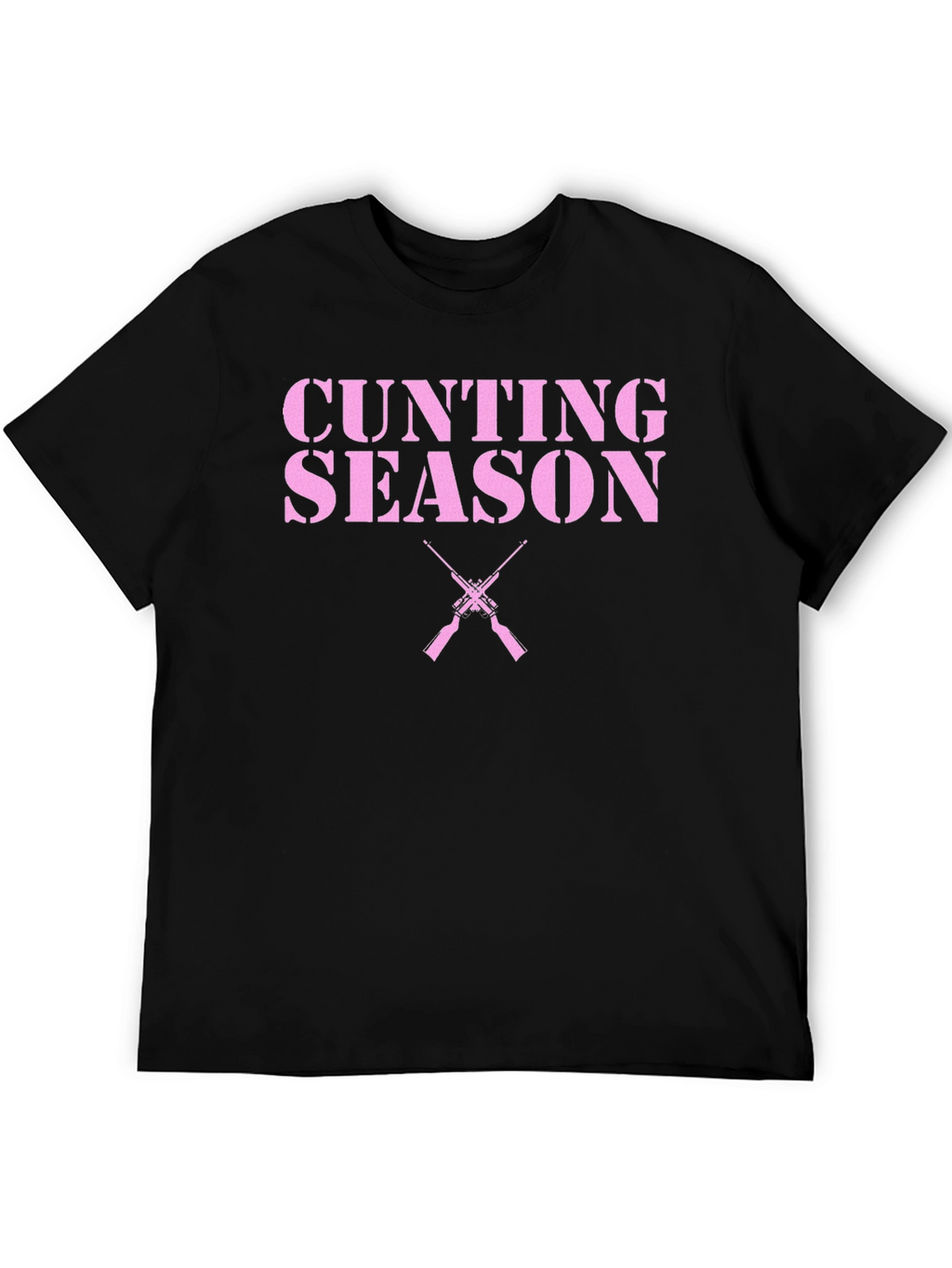 Hunting Season Graphic Tee - Black Cotton