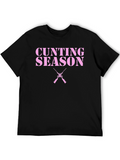 Hunting Season Graphic Tee - Black Cotton