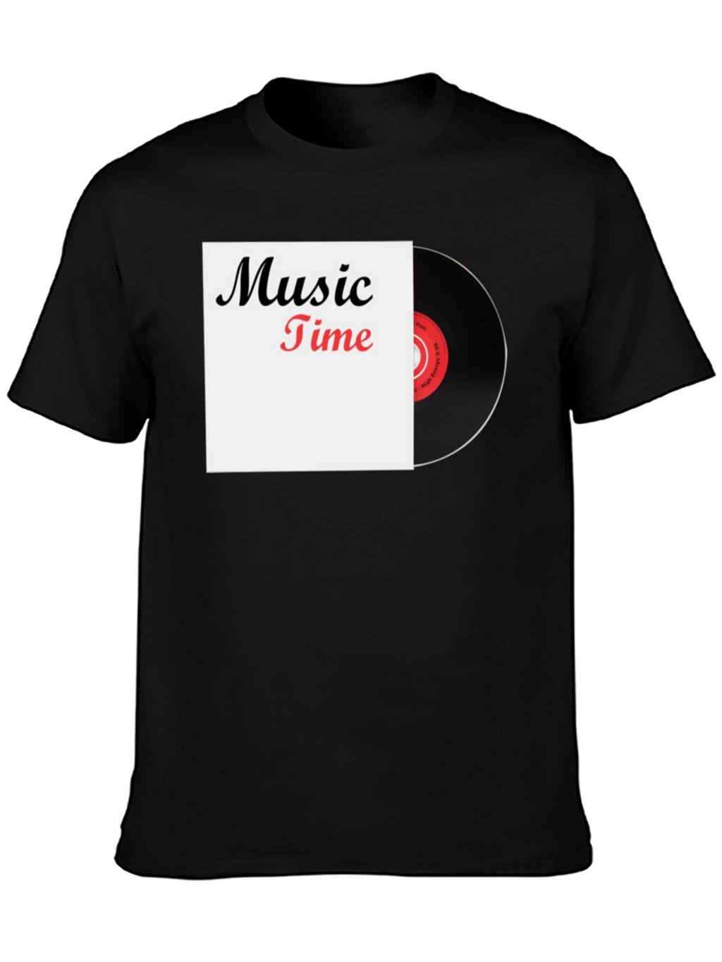Music Time Vinyl Record Graphic T-Shirt