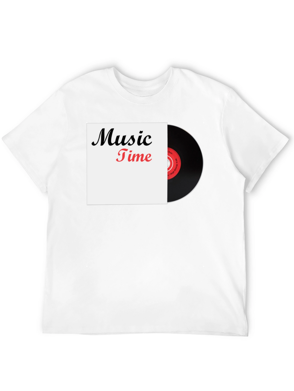 Music Time Vinyl Record Graphic T-Shirt