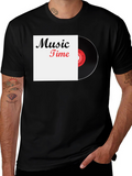 Music Time Vinyl Record Graphic T-Shirt