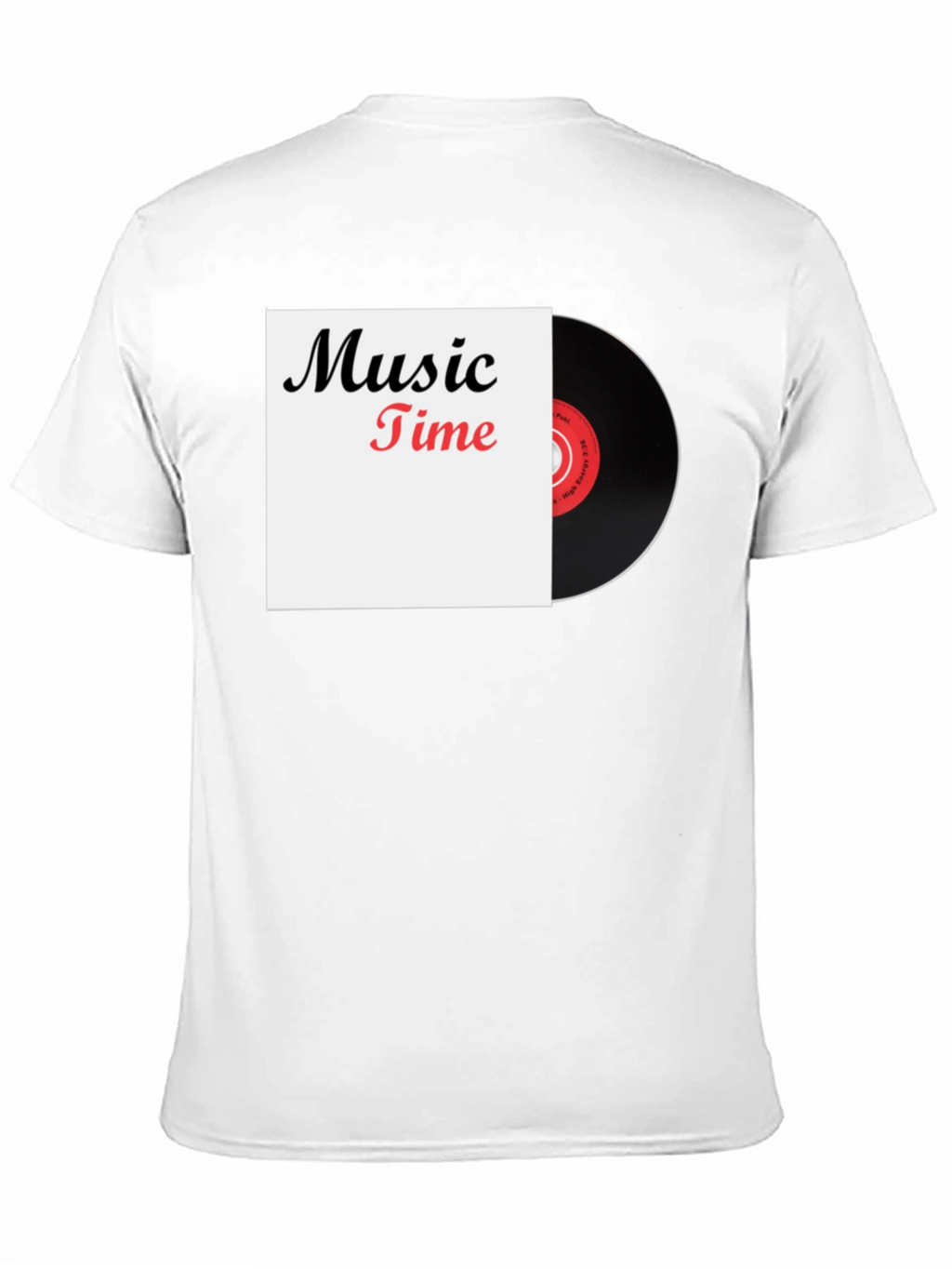 Music Time Vinyl Record Graphic T-Shirt