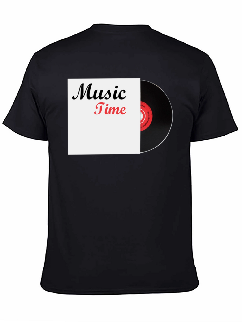 Music Time Vinyl Record Graphic T-Shirt