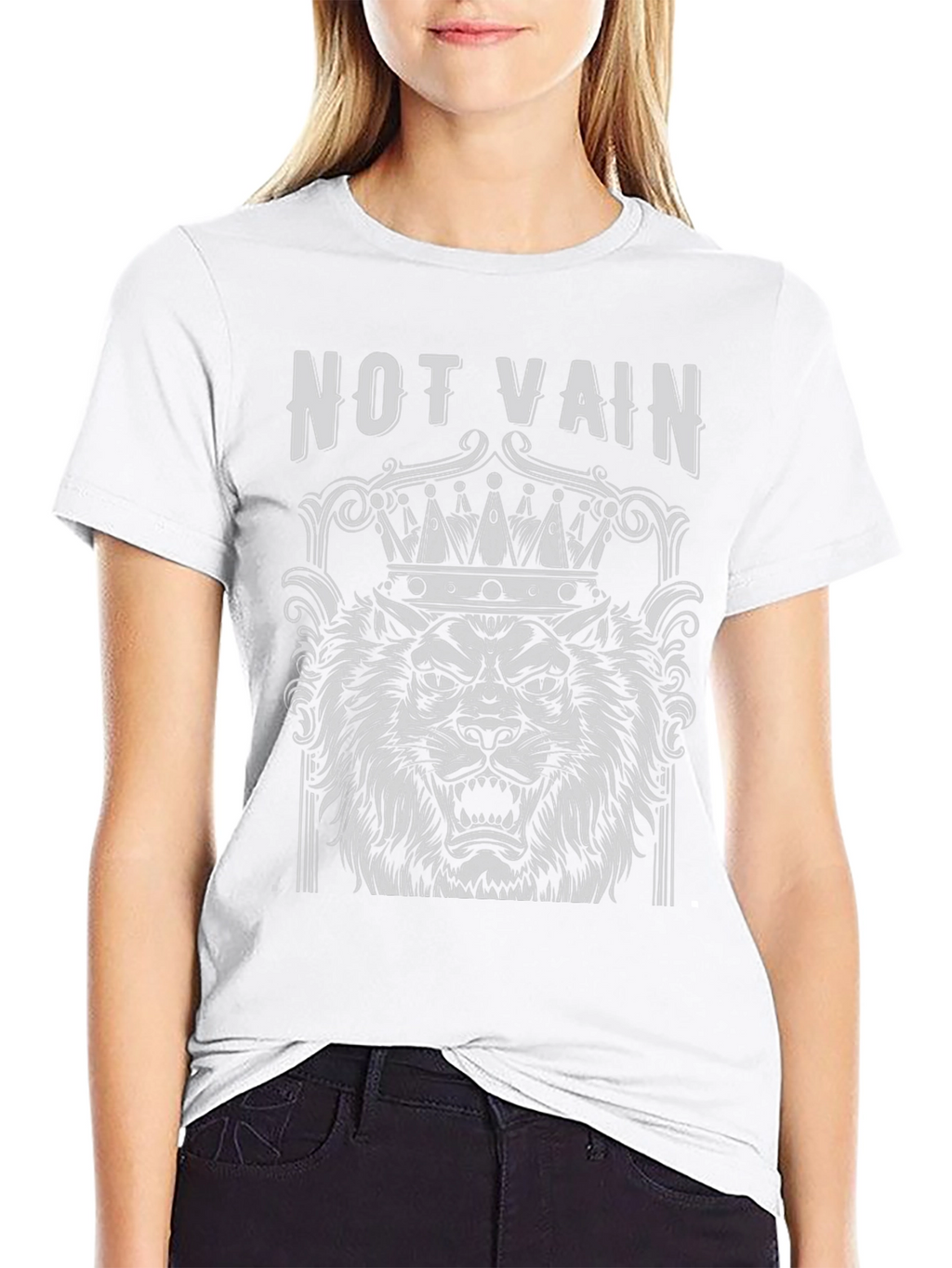 Not Vain Lion Crown Graphic T-Shirt