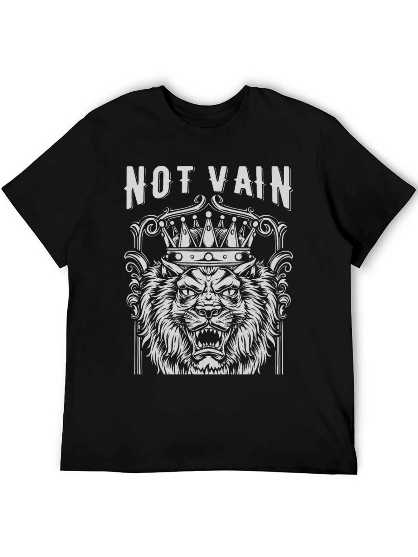 Not Vain Lion Crown Graphic T-Shirt