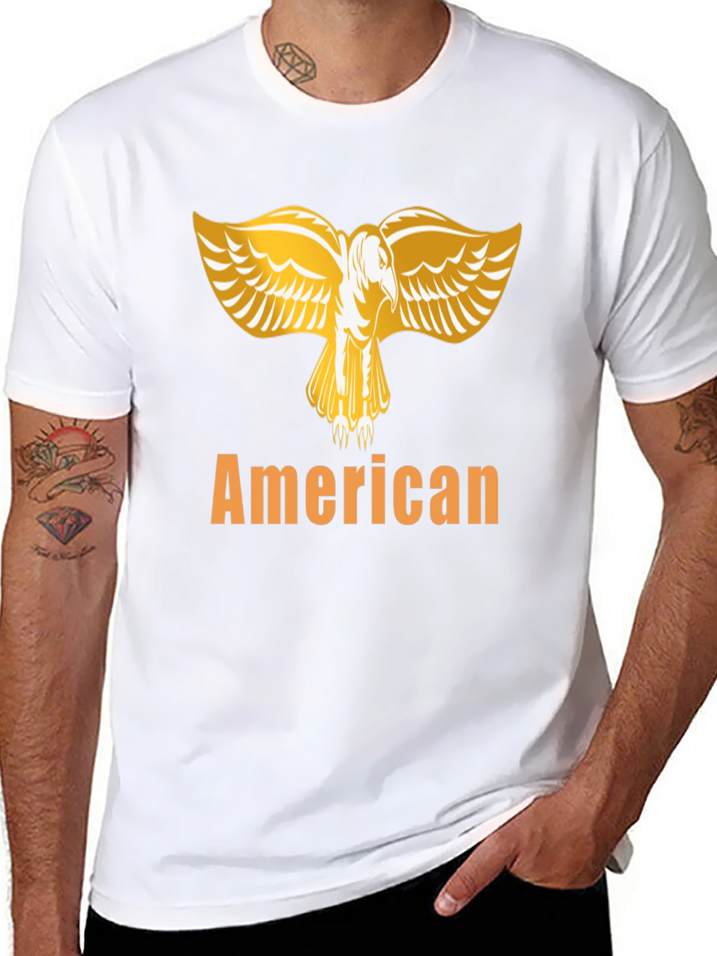 American Eagle Graphic T-Shirt - Black