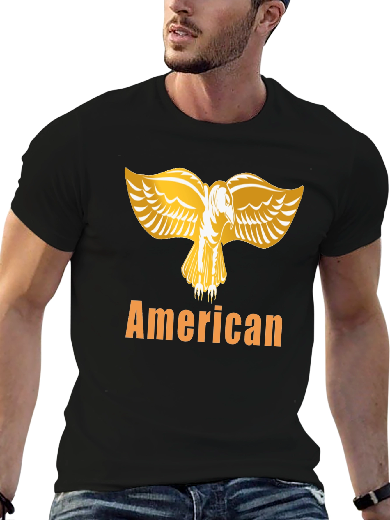 American Eagle Graphic T-Shirt - Black