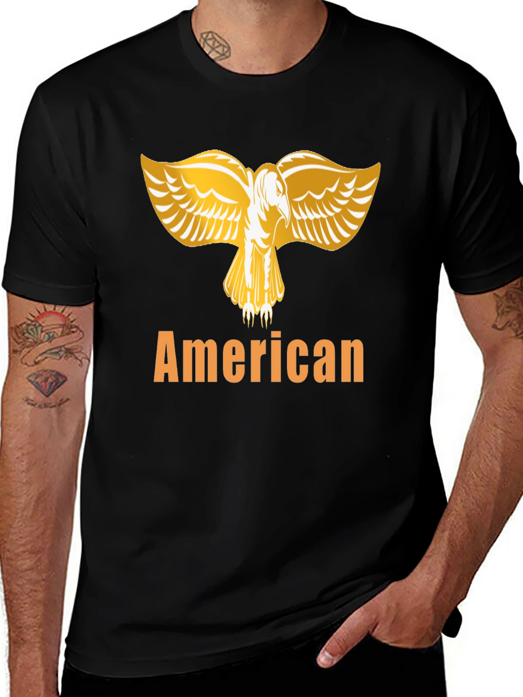 American Eagle Graphic T-Shirt - Black