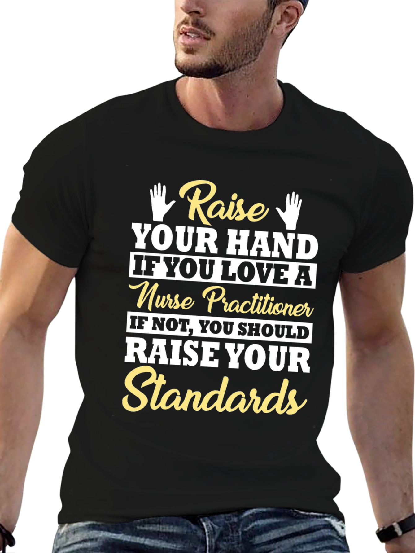 Raise Your Hand Nurse Practitioner Graphic T-Shirt