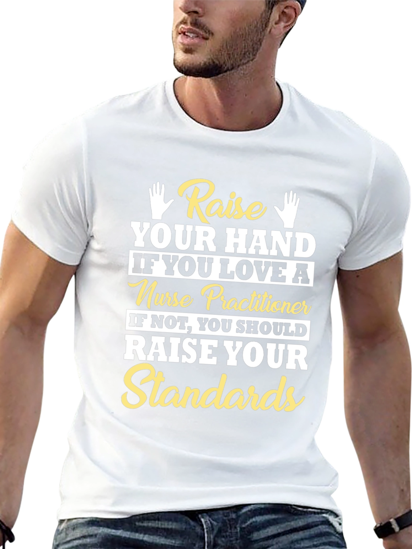 Raise Your Hand Nurse Practitioner Graphic T-Shirt