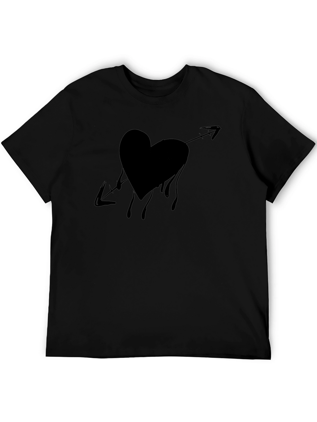 Heart Arrow Graphic Tee - Black