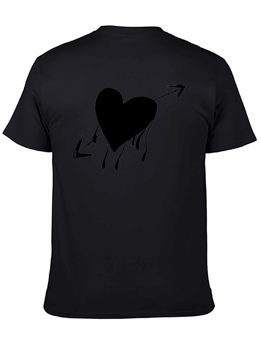 Heart Arrow Graphic Tee - Black